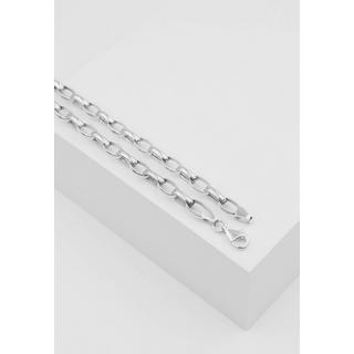 MUAU Schmuck  Collier forçat or blanc 750, 6x8.5mm, 45cm 