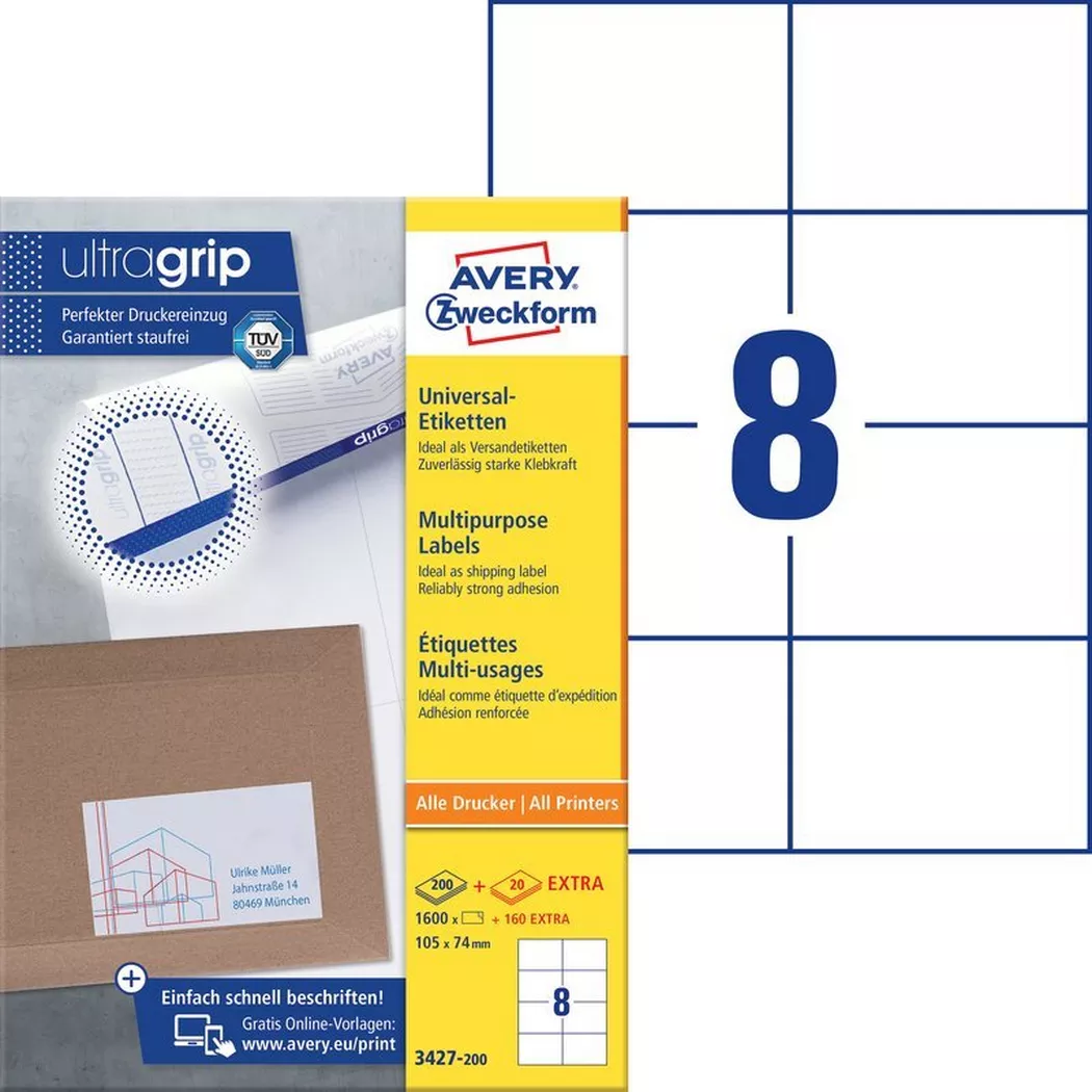 Avery-Zweckform – AVERY ZWECKFORM Etiketten 105x74mm, 1760 Stk., One Size, Weiss