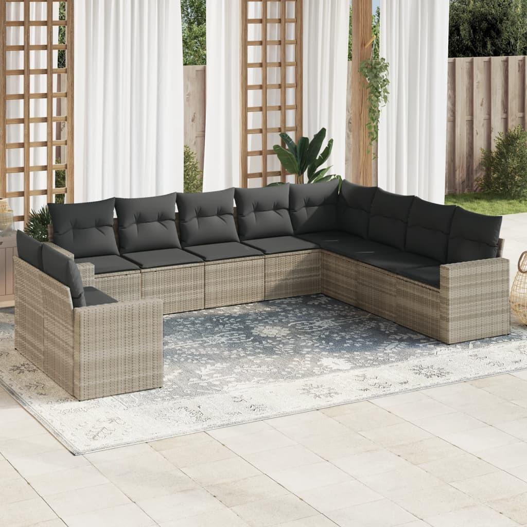 VidaXL set divano da giardino Polirattan  