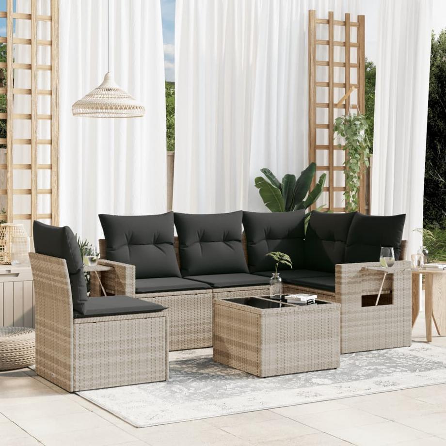 VidaXL Ensemble de canapés de jardin rotin synthétique  