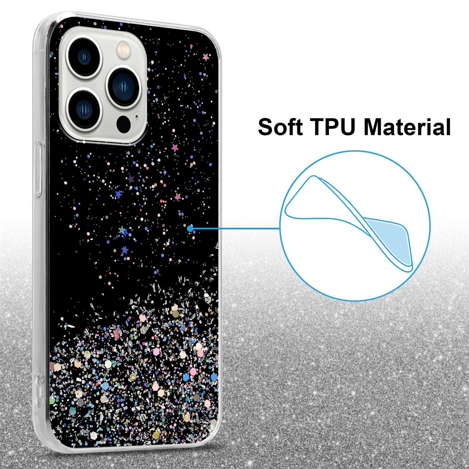 Cadorabo  Housse compatible avec Apple iPhone 13 PRO - Coque de protection en silicone TPU flexible avec paillettes scintillantes 