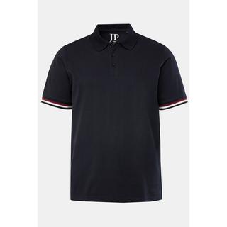 JP1880  Polo en maille piquée à manches courtes bleu marine 