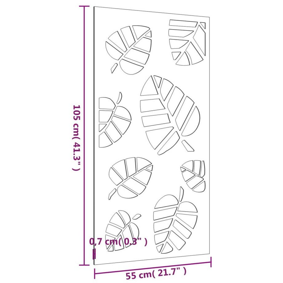 VidaXL Décoration murale de jardin acier  