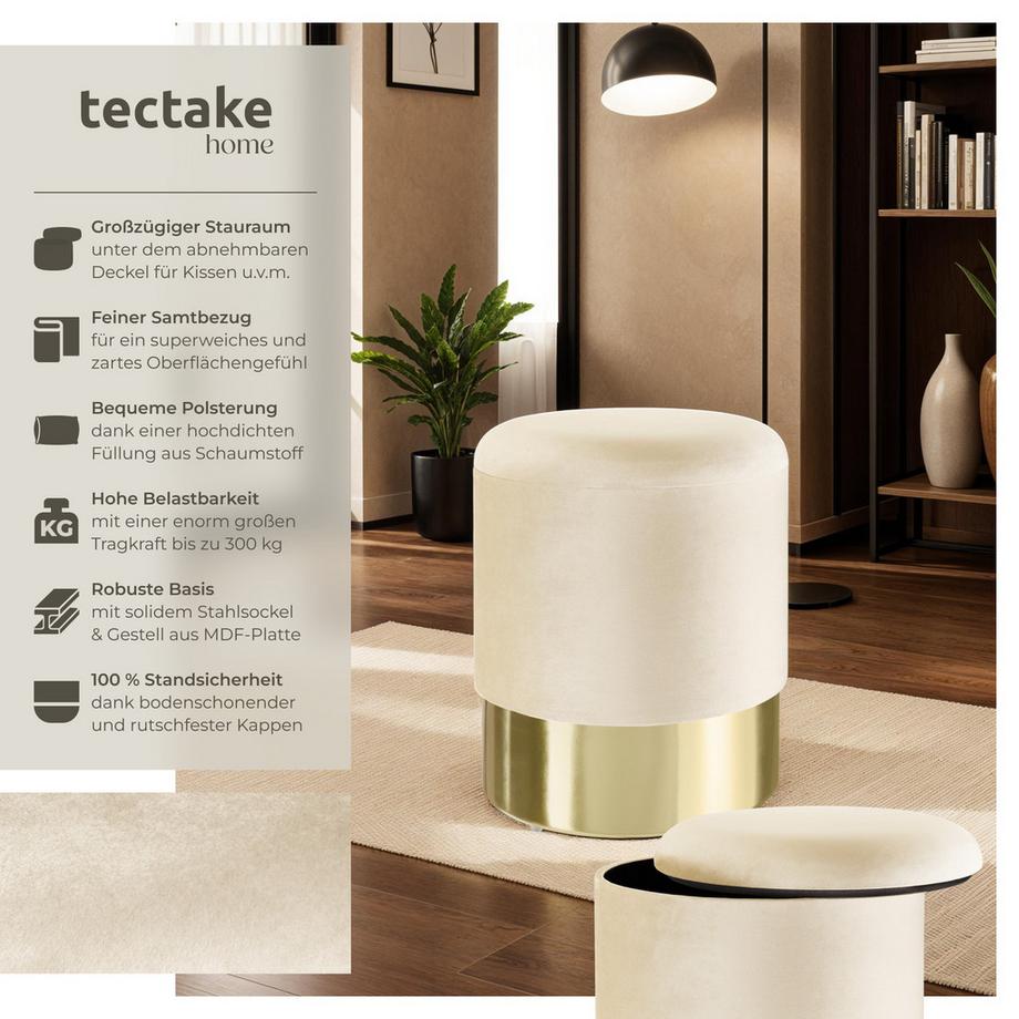 Tectake Sgabello contenitore  Sarina Rotondo  