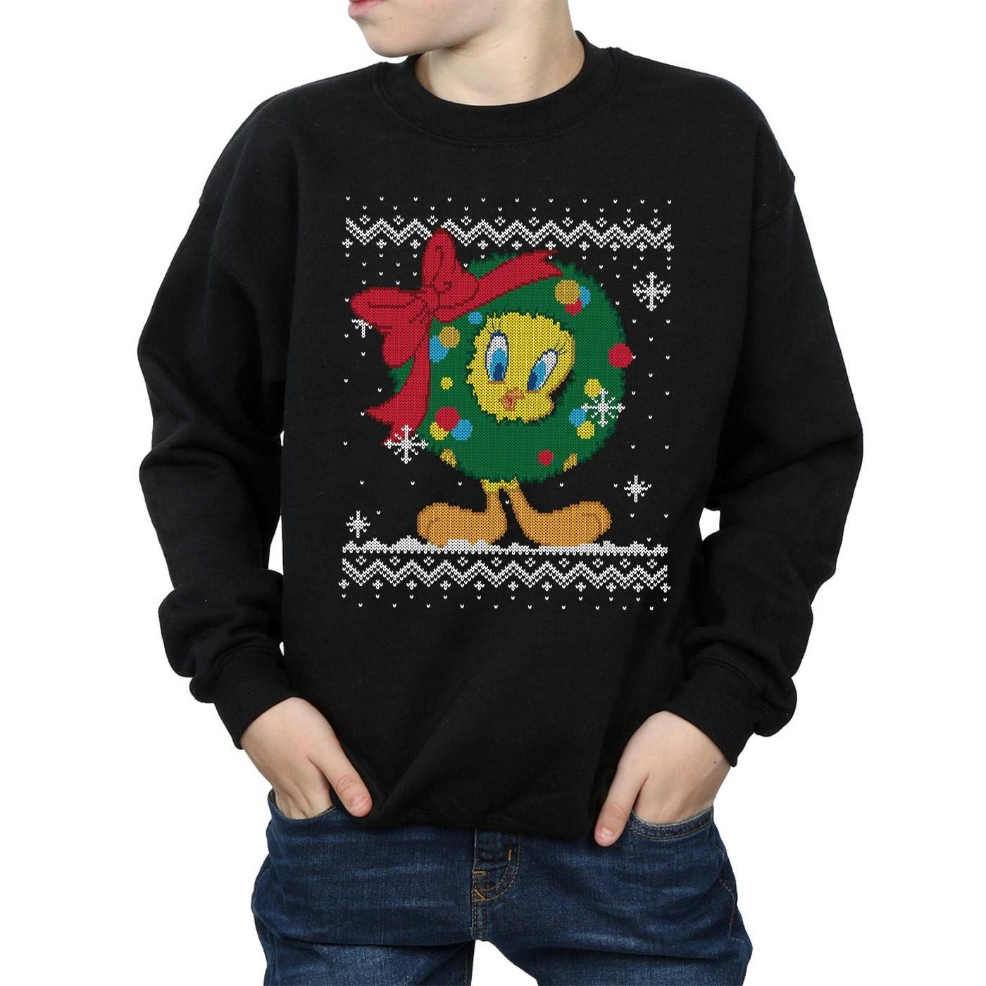 LOONEY TUNES  Sweat TWEETY PIE CHRISTMAS FAIR ISLE 