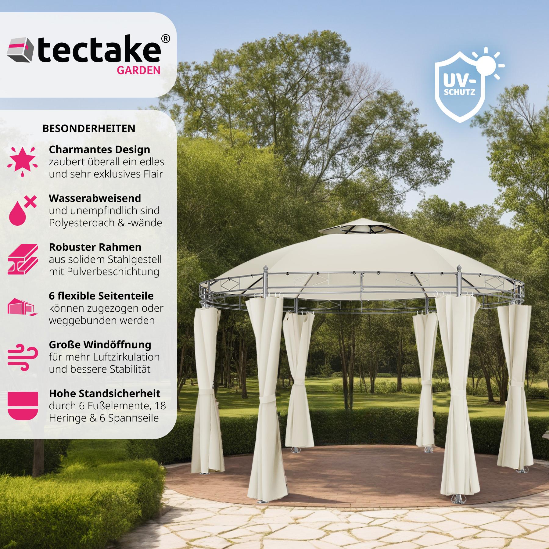 Tectake Gazebo da giardino deluxe 3,5m Siana  