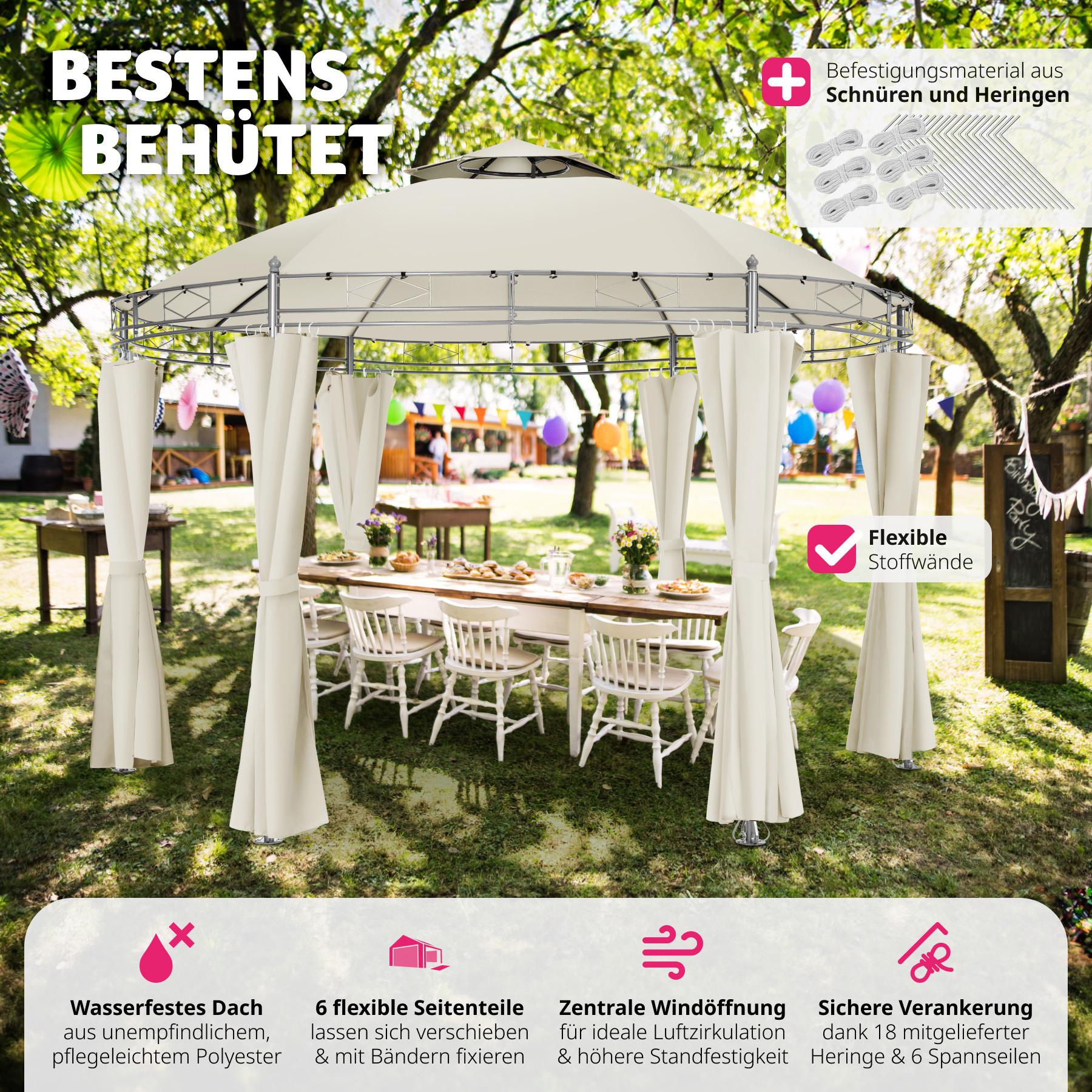 Tectake Gazebo da giardino deluxe 3,5m Siana  