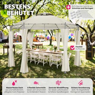 Tectake Gazebo da giardino deluxe 3,5m Siana  
