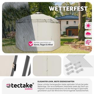 Tectake Gazebo da giardino deluxe 3,5m Siana  