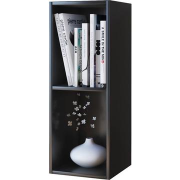 Holz CD DVD Regal | Aufbewahrung | Maße H. 72 x B. 34 x T. 30 cm | Deko Regal | Bücherregal - Mendas 2 Fächer