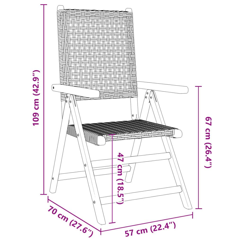 VidaXL Chaise de jardin bois  