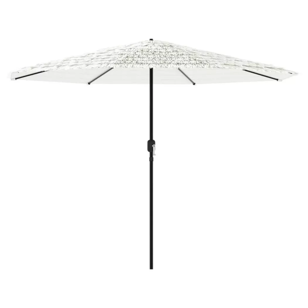 vidaXL Sonnenschirm mit Stahlmast Weiß 324x324x247 cm