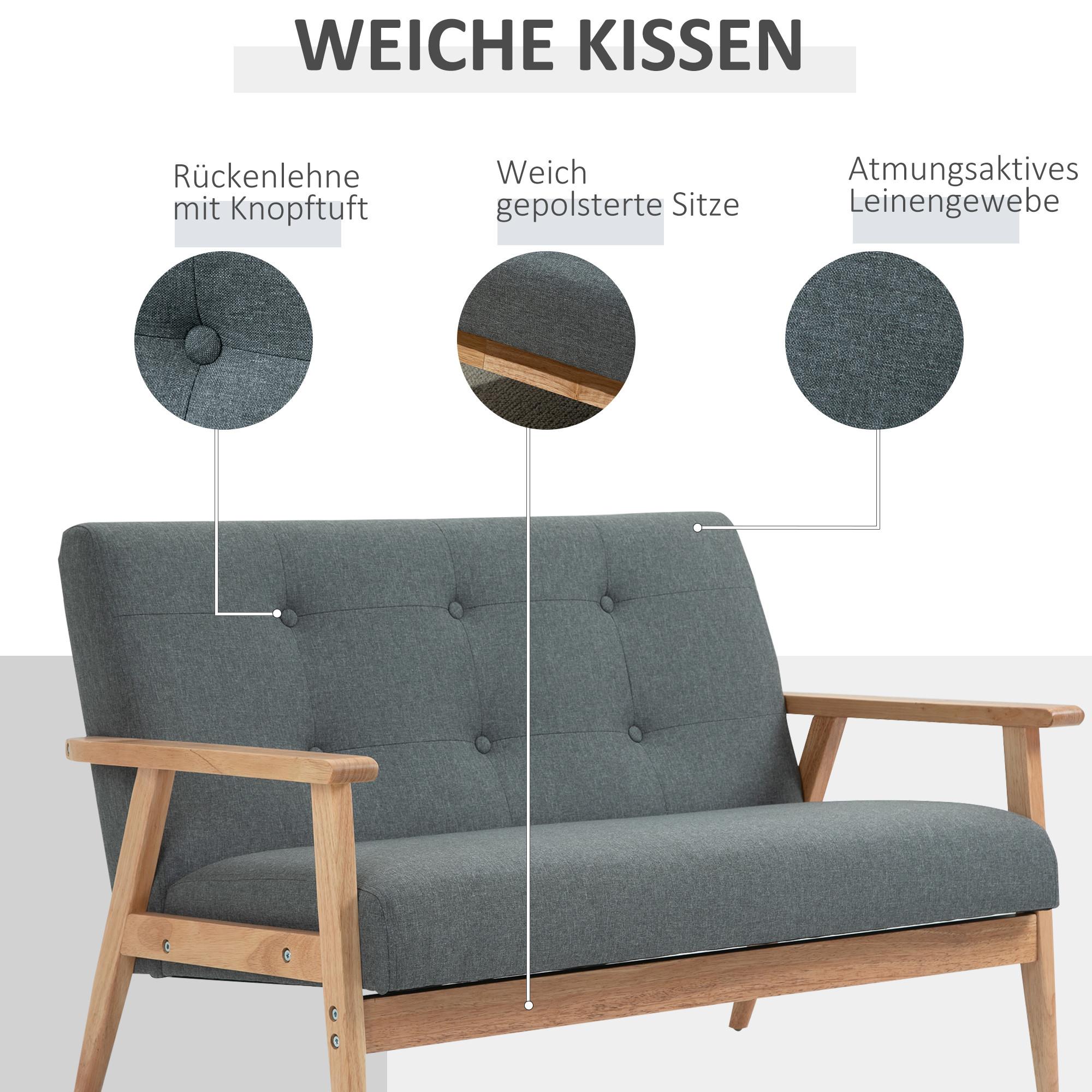 HOMCOM Sofa 2-Sitzer  