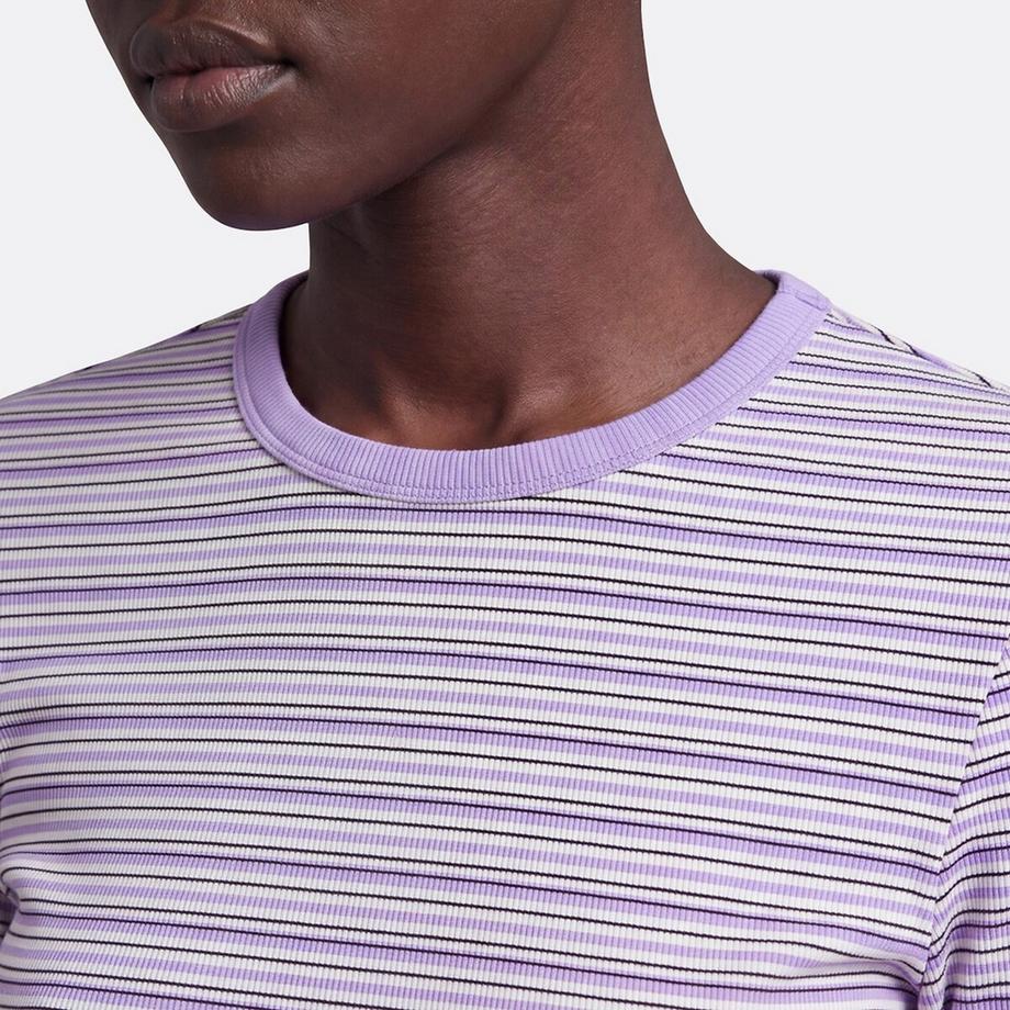 La Redoute Collections T-shirt rayé côtelé manches longues avec ouvertures pour pouces  