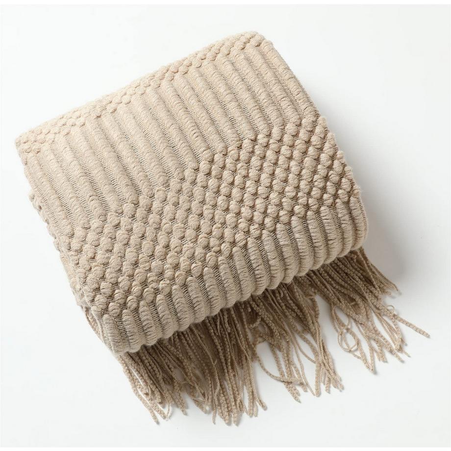 Alopini Couverture Boho Douce Tricotée Réversible  