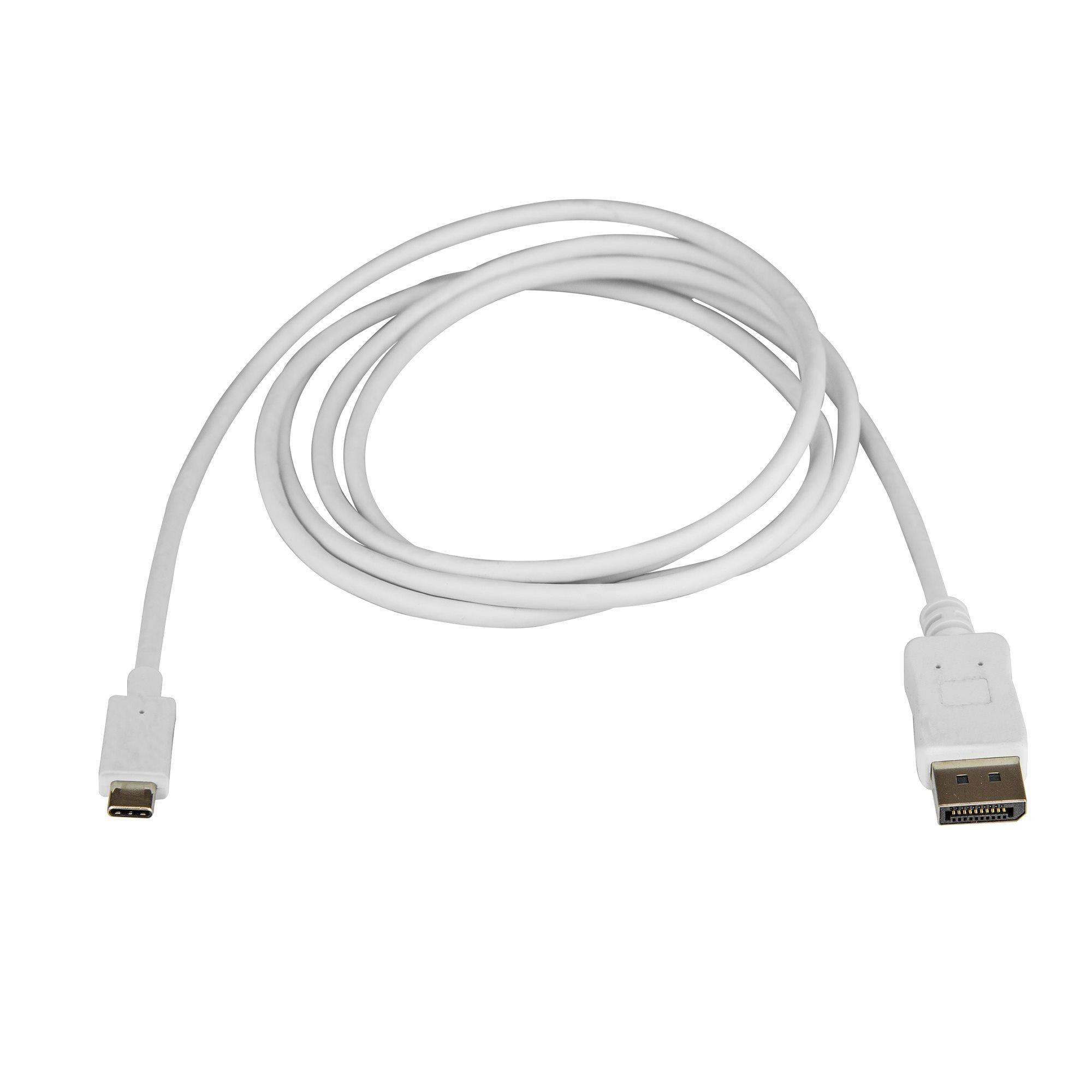 STARTECH.COM  StarTech.com 1,8m USB C auf DisplayPort Kabel - 4K 60Hz - Weiß 