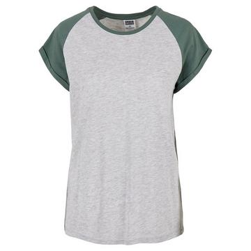 T-shirt donna Urban Classics contrast raglan (taglie grandi)