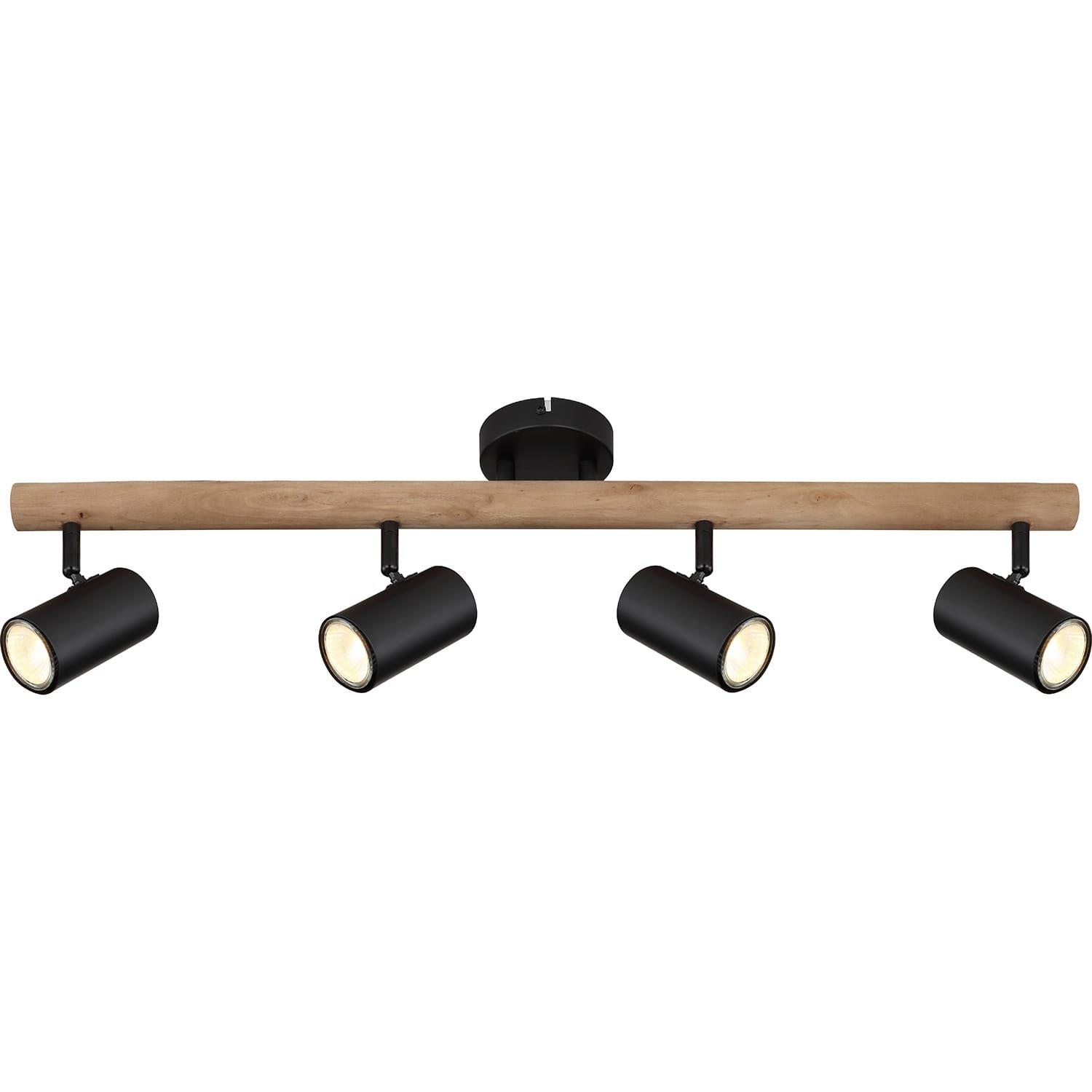 mutoni Faretto in legno testa di moro 4xGU10 LED  