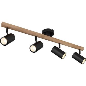 Faretto in legno testa di moro 4xGU10 LED