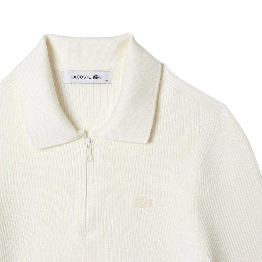LACOSTE  Maglietta Polo Lavorato A Maglia A Costine 