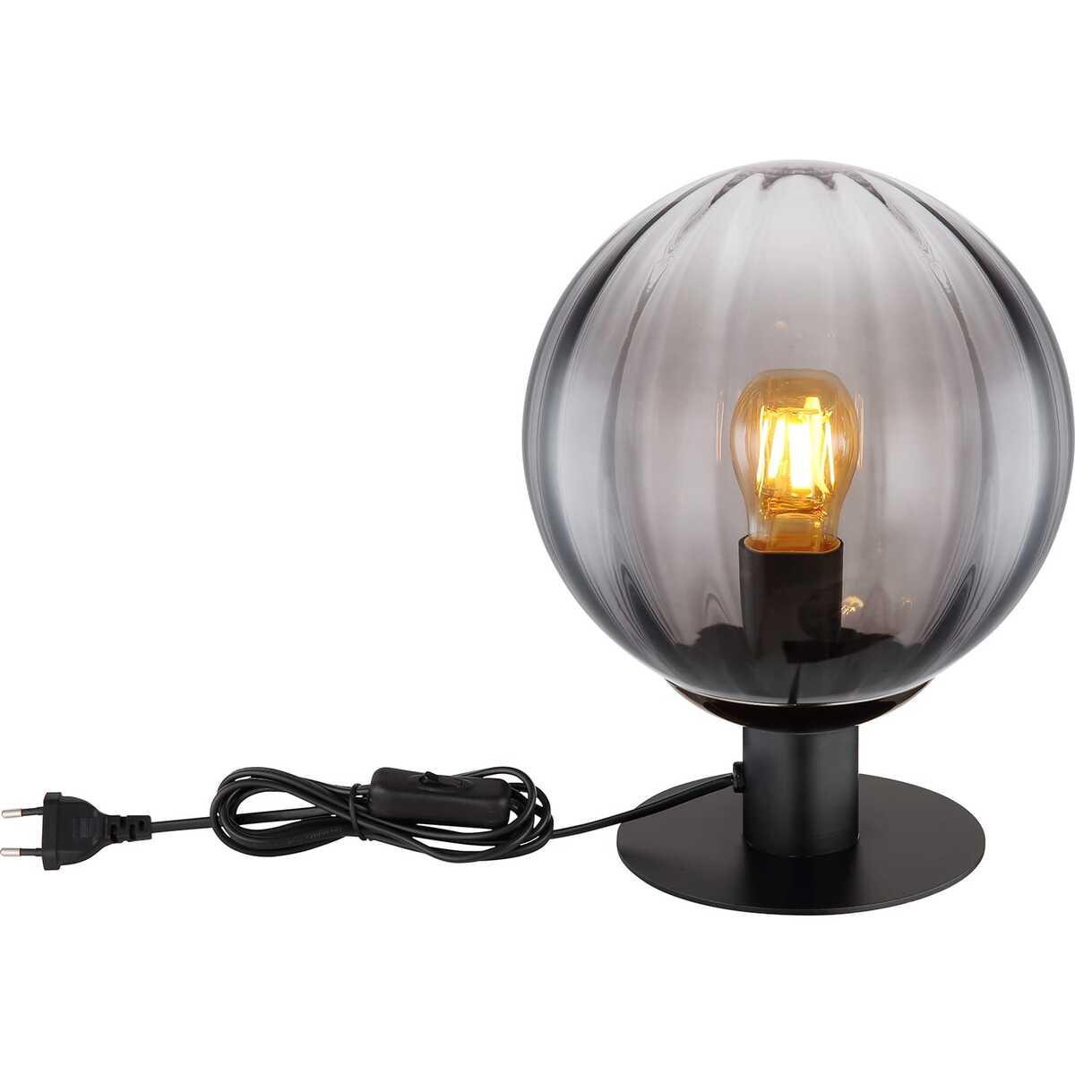 mutoni light Lampe de table Dallerta métal noir mat 1xE27  