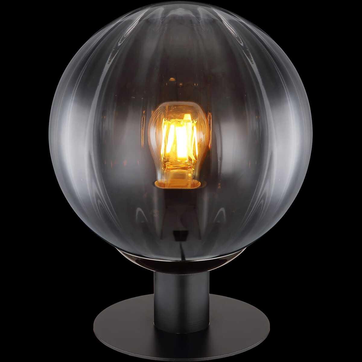 mutoni light Lampe de table Dallerta métal noir mat 1xE27  