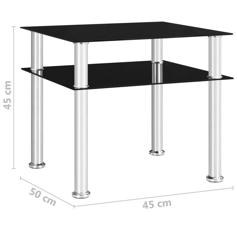 VidaXL Table d'appoint verre  