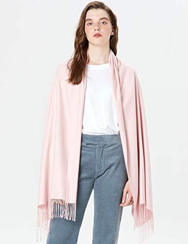 Only-bags.store Warmer Winter Herbst Unifarbener Baumwollschal mit Quasten  