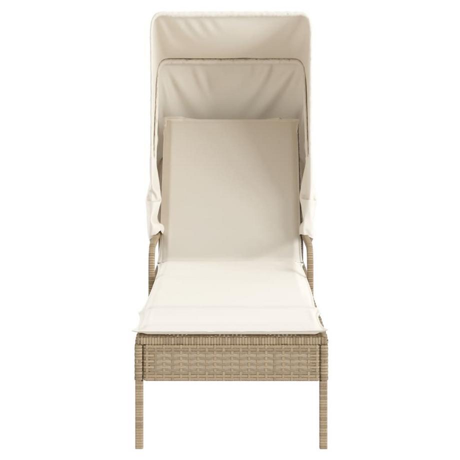 VidaXL Chaise longue rotin synthétique  