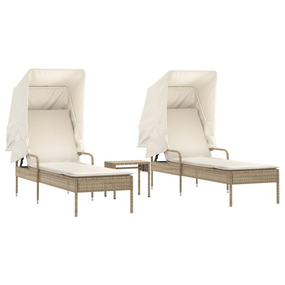 Chaise longue rotin synthétique