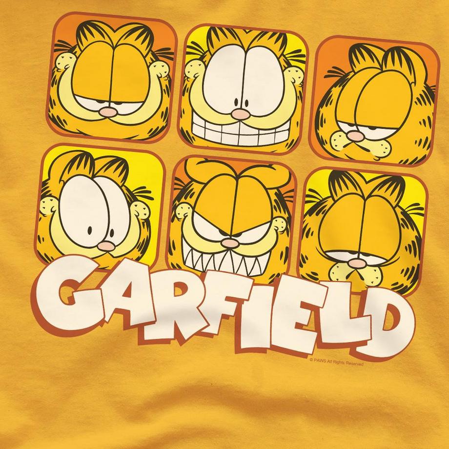 Garfield  Many Faces Maglietta 
