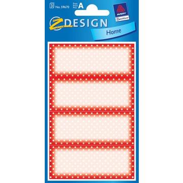 Z-DESIGN Sticker Home 59670 Rahmen rot 3 Stück