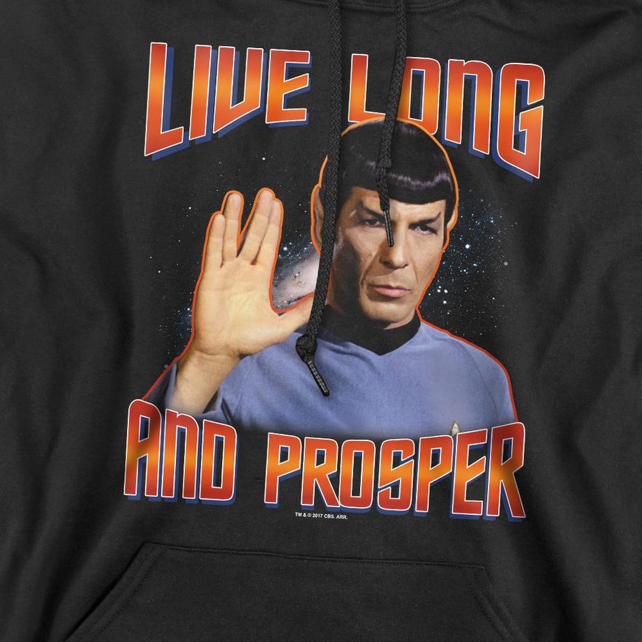 Star Trek Live Long and Prosper Felpa con Cappuccio  