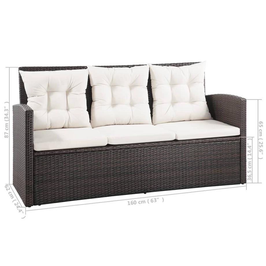 VidaXL Garten-sofagarnitur poly-rattan  