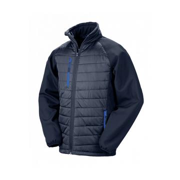 recycelte daunenjacke softshell black compass softshell