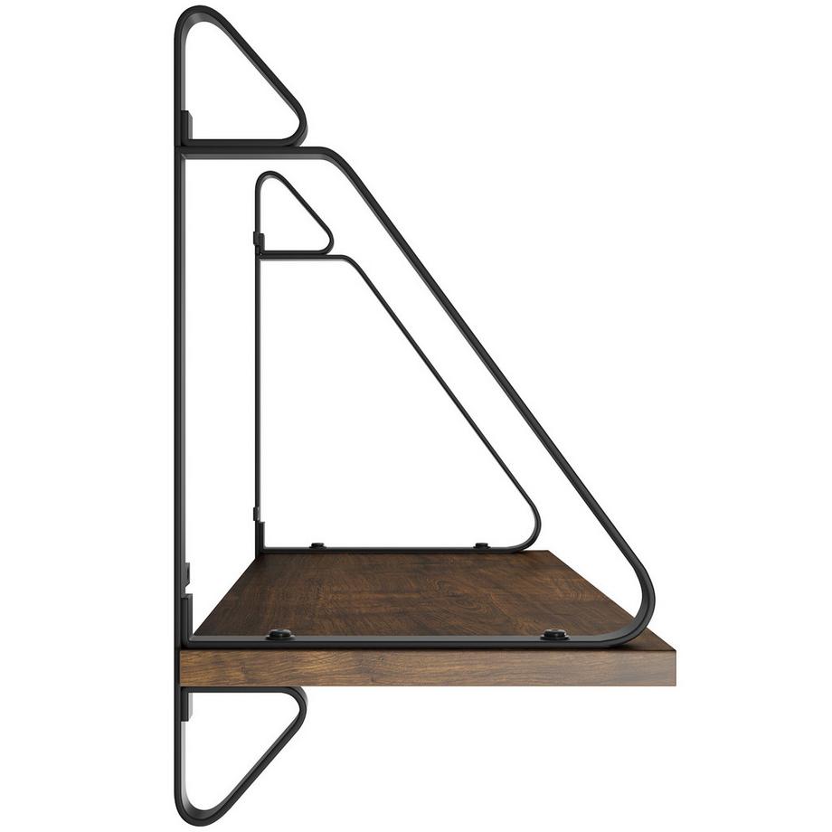 Tectake 2er Set Wandregal Irvine Industrial Style Holz und Stahl  