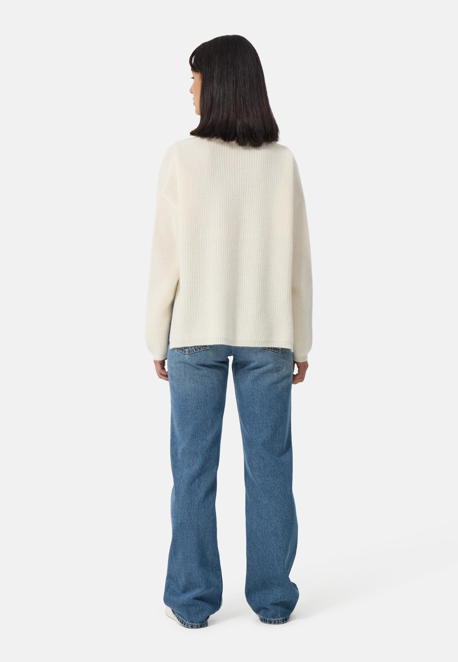 CASH-MERE.CH  Wolle Kaschmir Oversize Style Rollkragen Pullover 