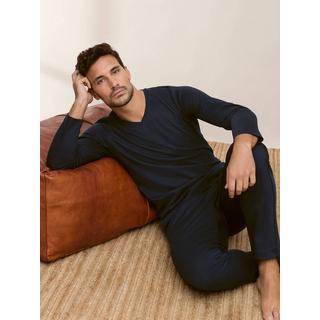 HANRO Night Selection Langarm V-Ausschnitt Pyjama  