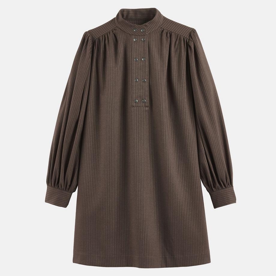 La Redoute Collections Robe courte rayée à manches longues bouffantes  