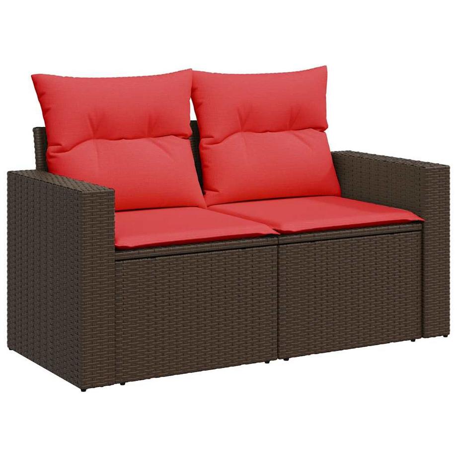 VidaXL Ensemble de canapés de jardin rotin synthétique  