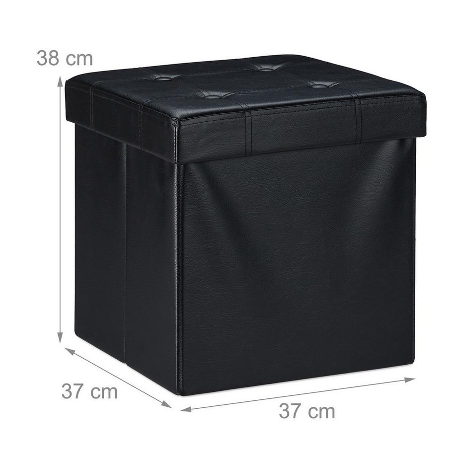 B2X Hocker aus Kunstleder mit Stauraum  