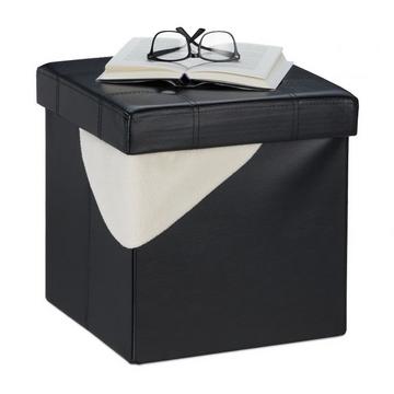 Hocker aus Kunstleder mit Stauraum