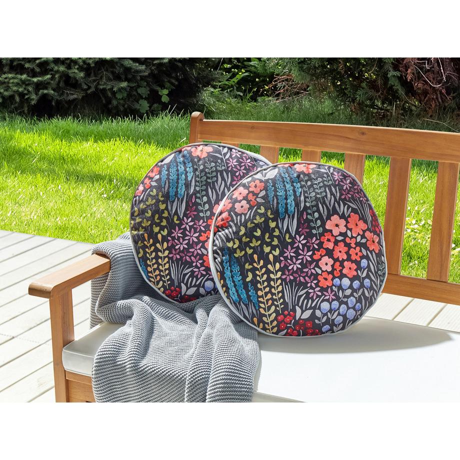 Beliani Gartenkissen 2er Set aus Polyester Boho CASTELARO  