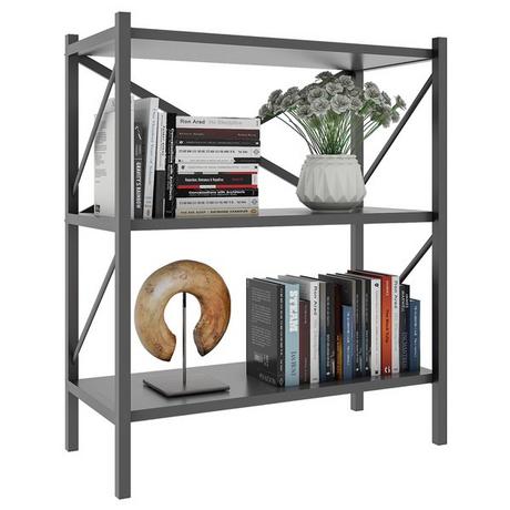 VCM Holz Metall Aufbewahrung Stand Regal Bücherregal Deko Bücher Standregal Insasi 2  