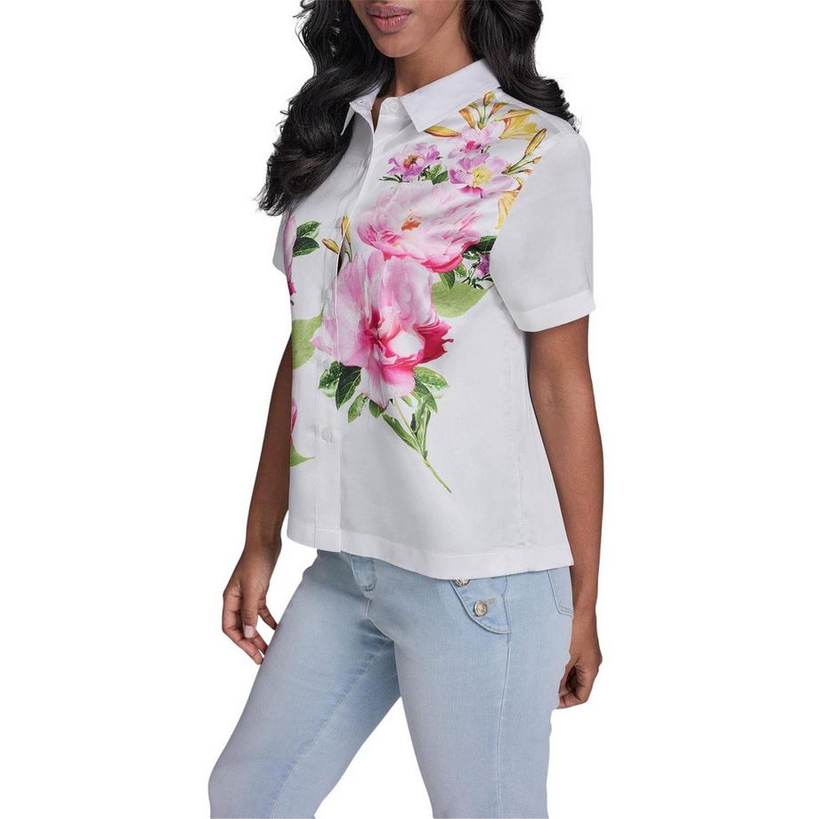 KARL LAGERFELD Camicia a Maniche Corte con Stampa Floreale  