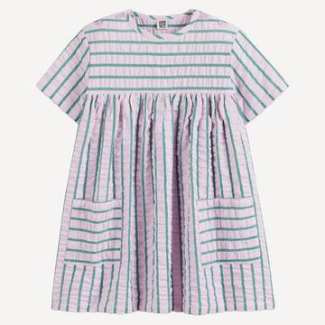 Robe manches courtes rayée