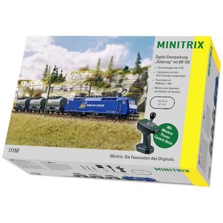 MiniTrix  N Digital-Startpackung Güterzug mit Baureihe 120 der WRS 