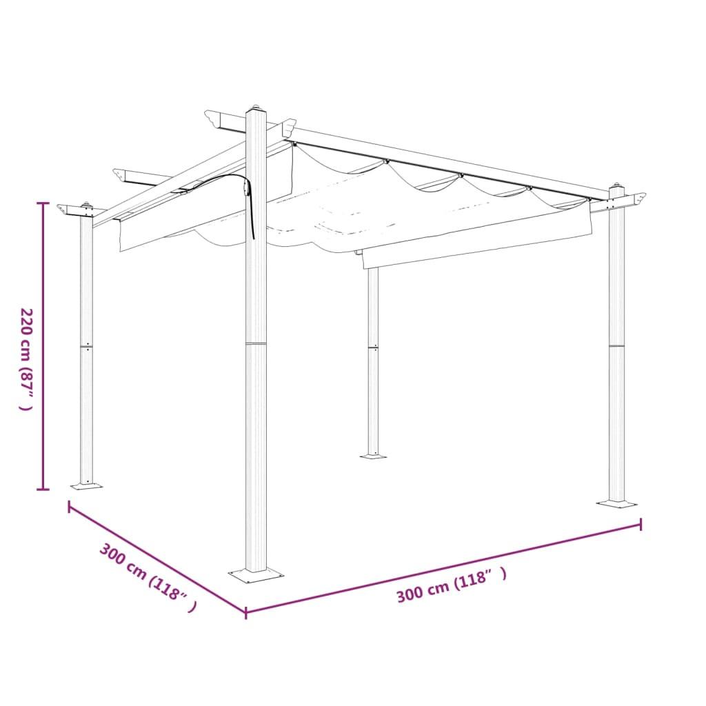 VidaXL Tonnelle de jardin tissu  