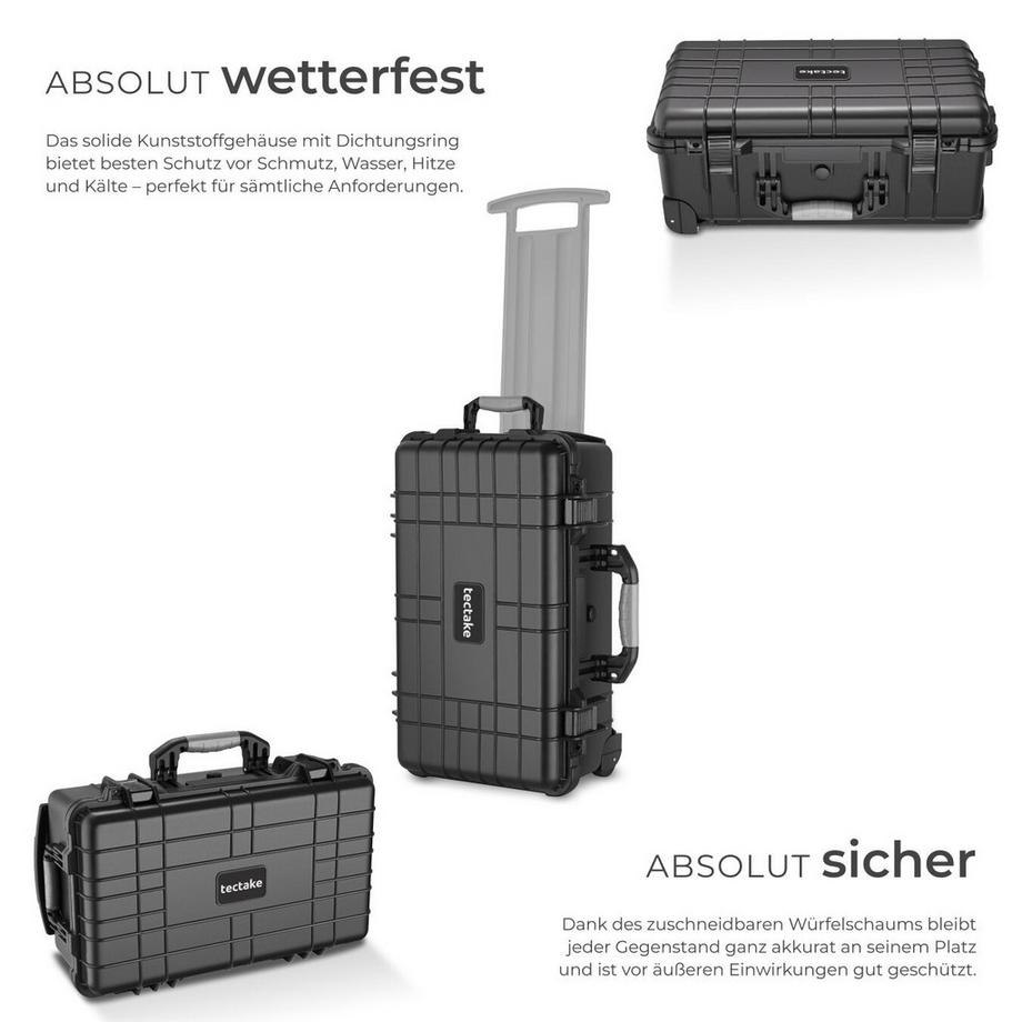 Tectake  Mallette pour caméra  en coque dure robuste 