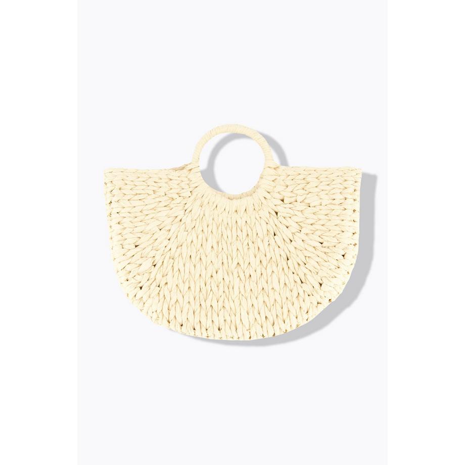 Ulla Popken Basttasche geflochten mit Smartphone-Schubfach  